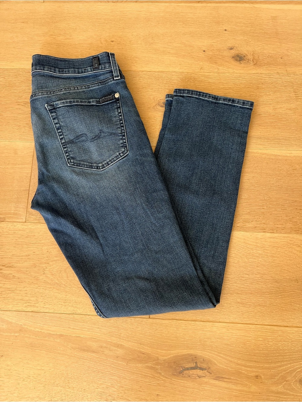 7 For All Mankind "Slimmy" Men's Slim Straight Jeans Size 33x34 (No Size Tag)